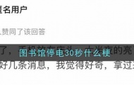图书馆停电30秒是什么梗？梗的出处及意思详解